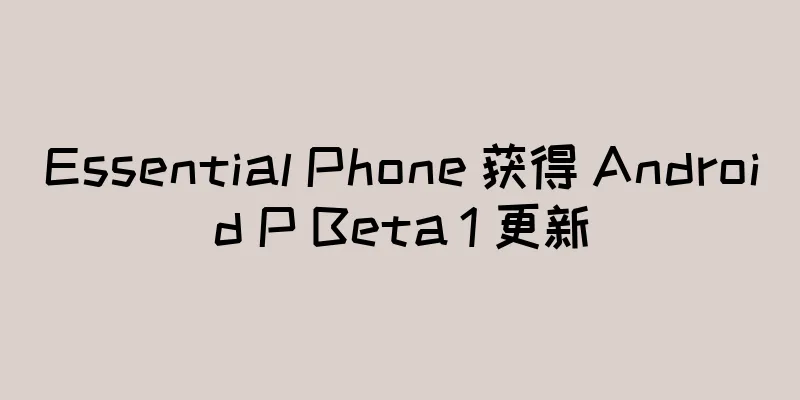 Essential Phone 获得 Android P Beta 1 更新