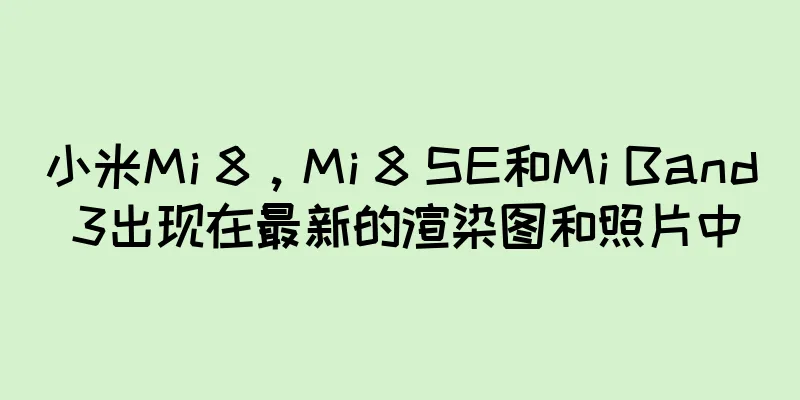 小米Mi 8，Mi 8 SE和Mi Band 3出现在最新的渲染图和照片中