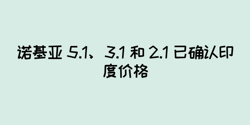 诺基亚 5.1、3.1 和 2.1 已确认印度价格