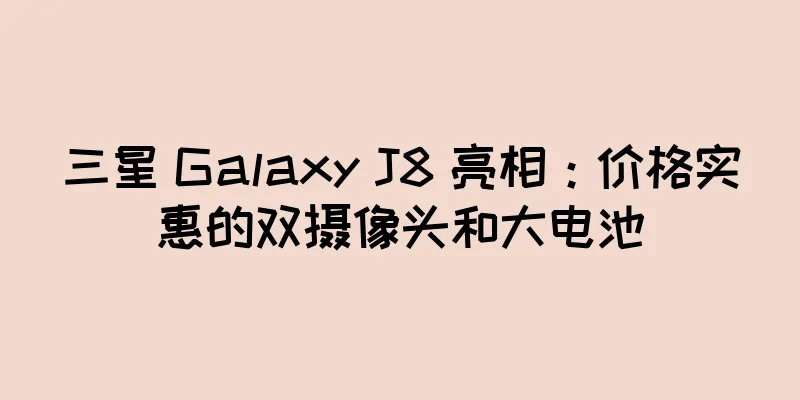 三星 Galaxy J8 亮相：价格实惠的双摄像头和大电池
