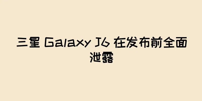 三星 Galaxy J6 在发布前全面泄露