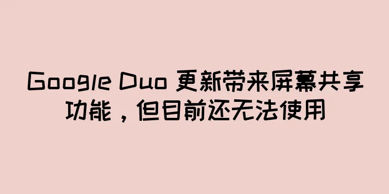 Google Duo 更新带来屏幕共享功能，但目前还无法使用