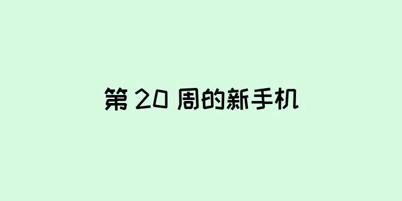 第 20 周的新手机