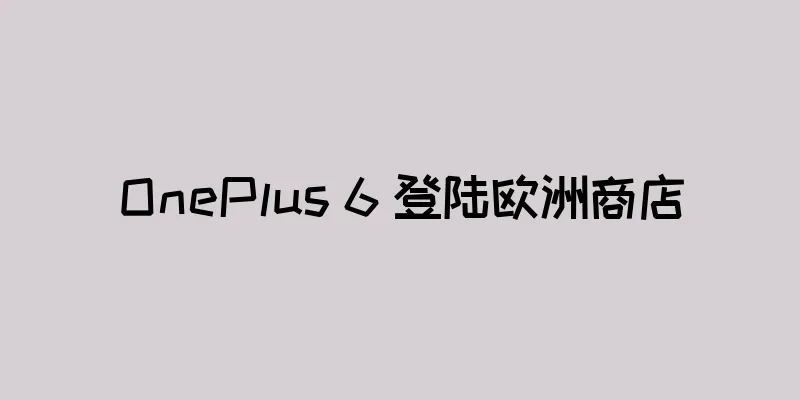 OnePlus 6 登陆欧洲商店