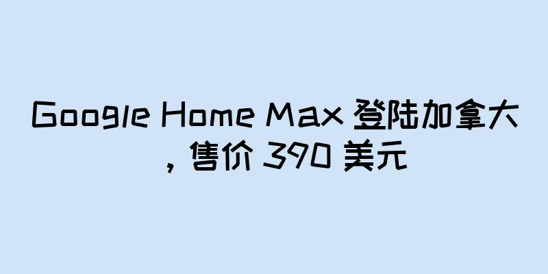 Google Home Max 登陆加拿大，售价 390 美元
