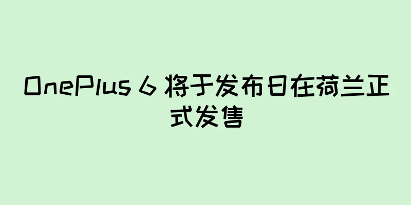 OnePlus 6 将于发布日在荷兰正式发售