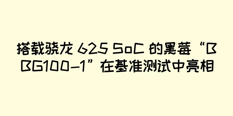 搭载骁龙 625 SoC 的黑莓“BBG100-1”在基准测试中亮相