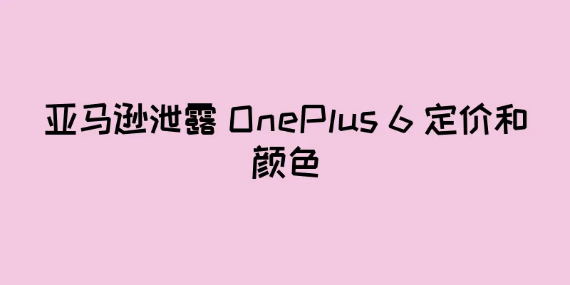 亚马逊泄露 OnePlus 6 定价和颜色
