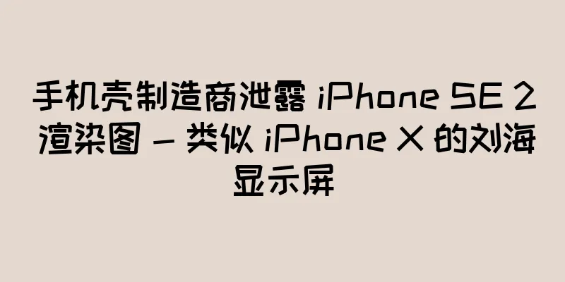 手机壳制造商泄露 iPhone SE 2 渲染图 - 类似 iPhone X 的刘海显示屏
