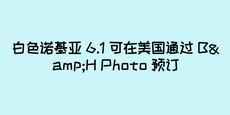 白色诺基亚 6.1 可在美国通过 B&H Photo 预订