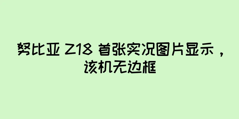 努比亚 Z18 首张实况图片显示，该机无边框
