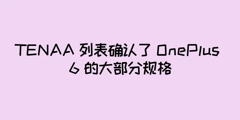 TENAA 列表确认了 OnePlus 6 的大部分规格