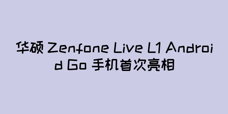 华硕 Zenfone Live L1 Android Go 手机首次亮相