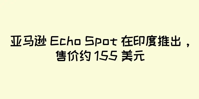 亚马逊 Echo Spot 在印度推出，售价约 155 美元