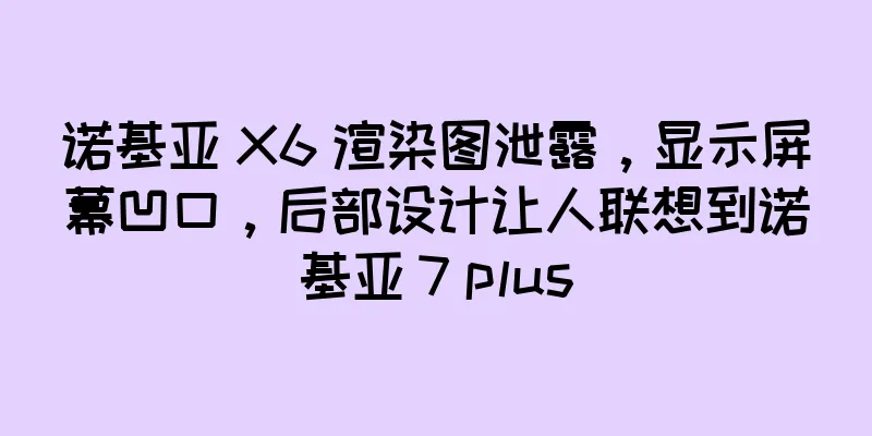 诺基亚 X6 渲染图泄露，显示屏幕凹口，后部设计让人联想到诺基亚 7 plus