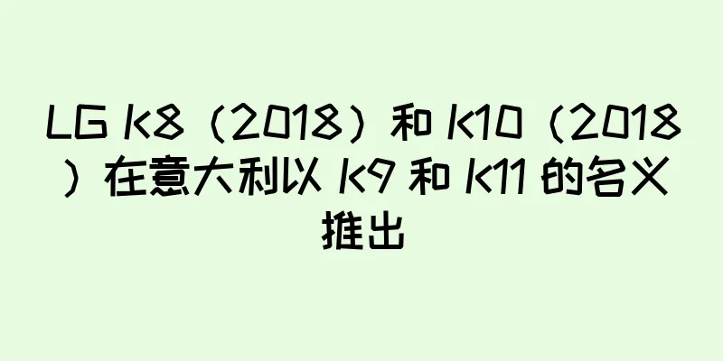 LG K8（2018）和 K10（2018）在意大利以 K9 和 K11 的名义推出