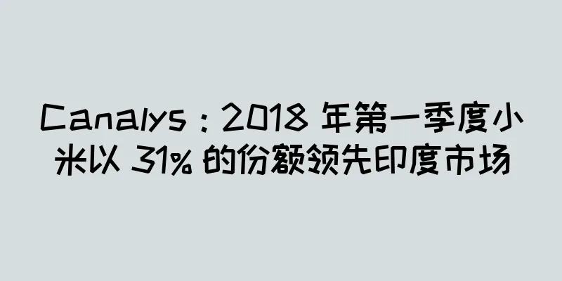 Canalys：2018 年第一季度小米以 31% 的份额领先印度市场
