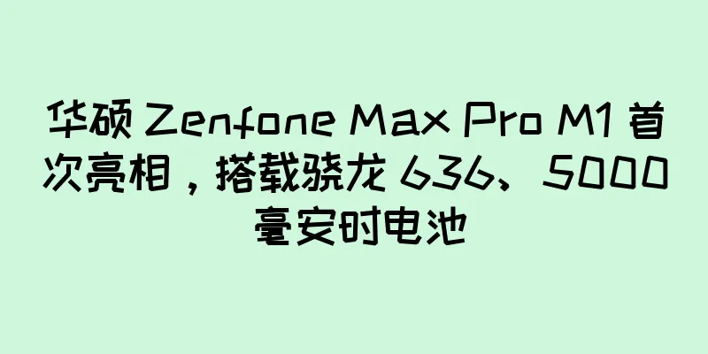 华硕 Zenfone Max Pro M1 首次亮相，搭载骁龙 636、5000 毫安时电池