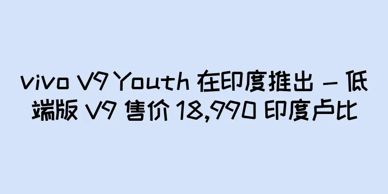 vivo V9 Youth 在印度推出 - 低端版 V9 售价 18,990 印度卢比