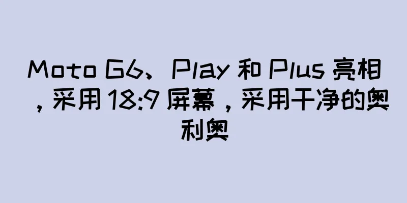 Moto G6、Play 和 Plus 亮相，采用 18:9 屏幕，采用干净的奥利奥