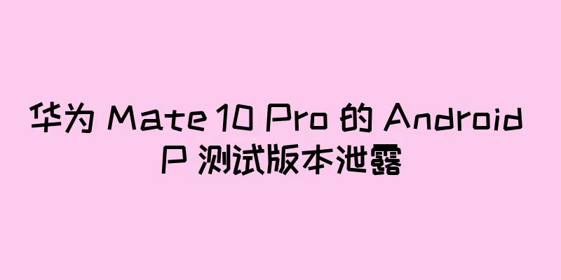 华为 Mate 10 Pro 的 Android P 测试版本泄露