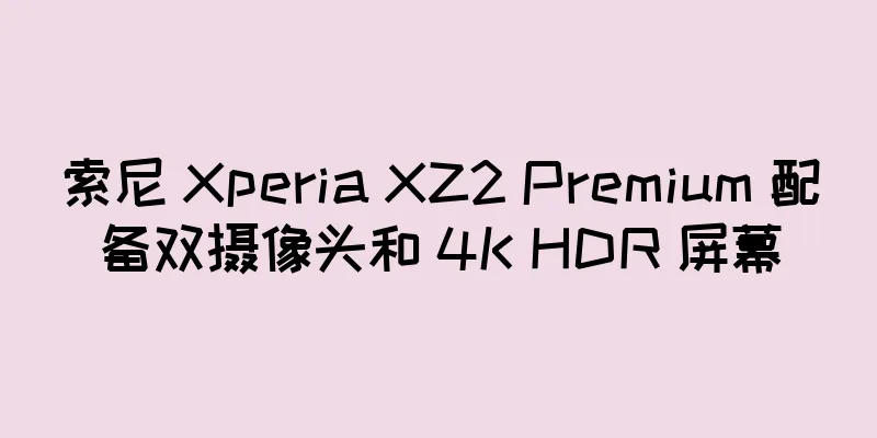 索尼 Xperia XZ2 Premium 配备双摄像头和 4K HDR 屏幕