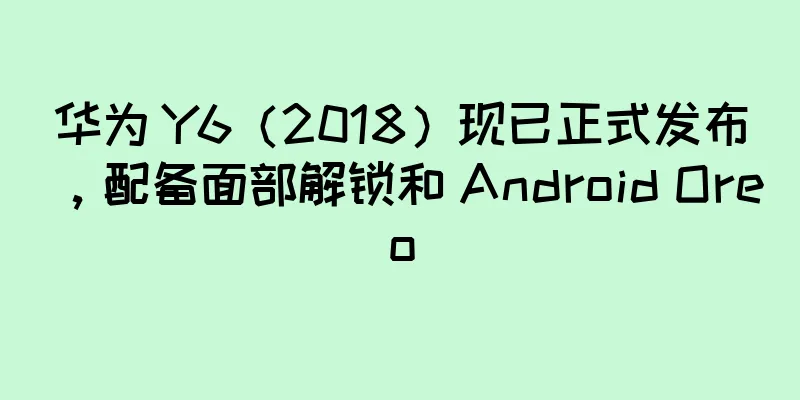 华为 Y6（2018）现已正式发布，配备面部解锁和 Android Oreo
