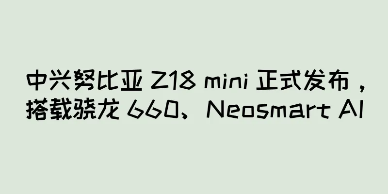 中兴努比亚 Z18 mini 正式发布，搭载骁龙 660、Neosmart AI