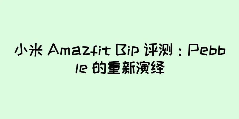 小米 Amazfit Bip 评测：Pebble 的重新演绎