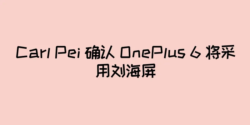 Carl Pei 确认 OnePlus 6 将采用刘海屏