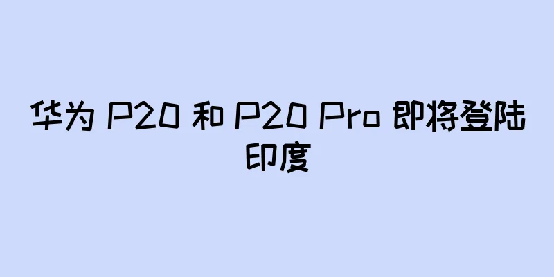 华为 P20 和 P20 Pro 即将登陆印度