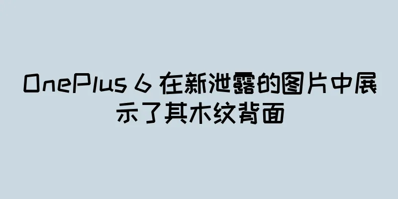 OnePlus 6 在新泄露的图片中展示了其木纹背面