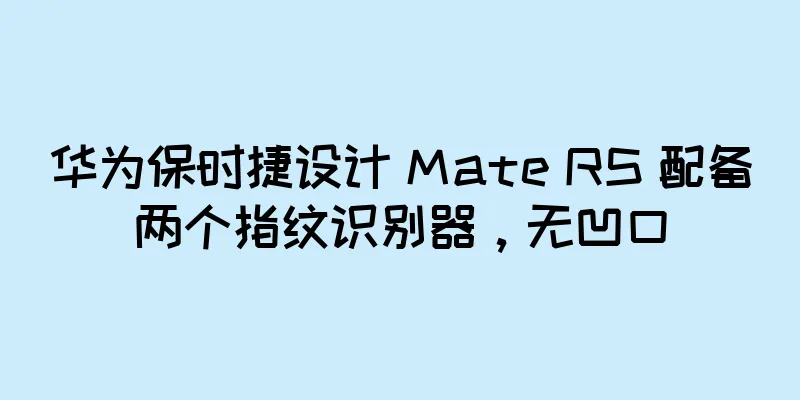 华为保时捷设计 Mate RS 配备两个指纹识别器，无凹口