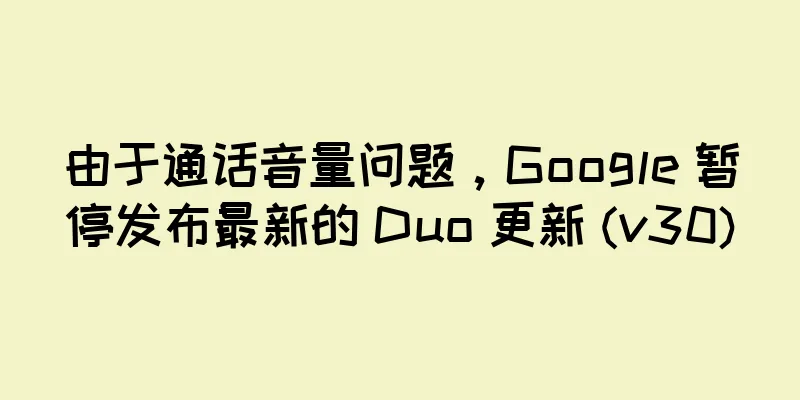 由于通话音量问题，Google 暂停发布最新的 Duo 更新 (v30)