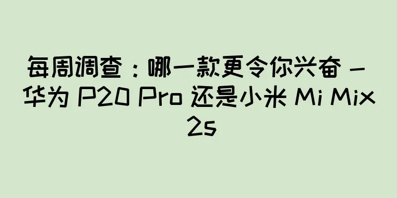 每周调查：哪一款更令你兴奋 - 华为 P20 Pro 还是小米 Mi Mix 2s