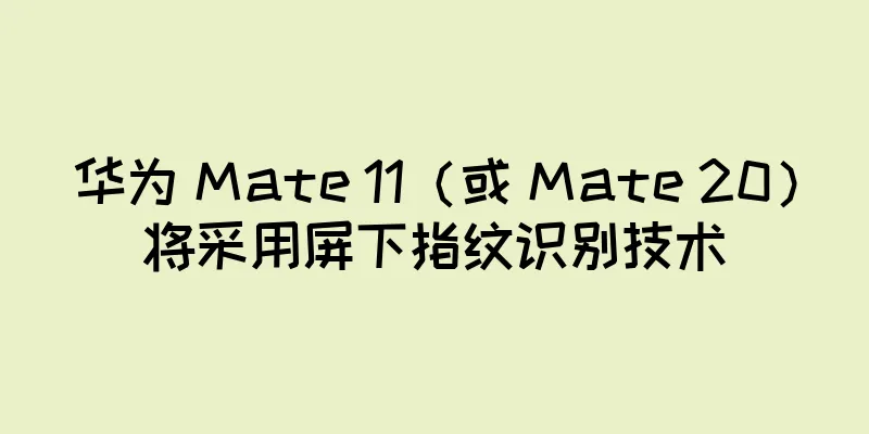 华为 Mate 11（或 Mate 20）将采用屏下指纹识别技术
