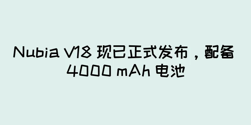 Nubia V18 现已正式发布，配备 4000 mAh 电池