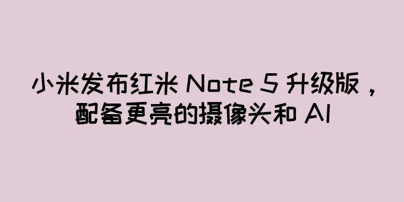 小米发布红米 Note 5 升级版，配备更亮的摄像头和 AI
