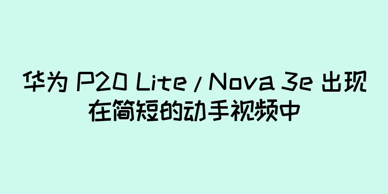 华为 P20 Lite / Nova 3e 出现在简短的动手视频中