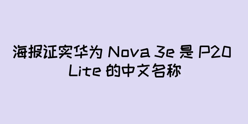 海报证实华为 Nova 3e 是 P20 Lite 的中文名称