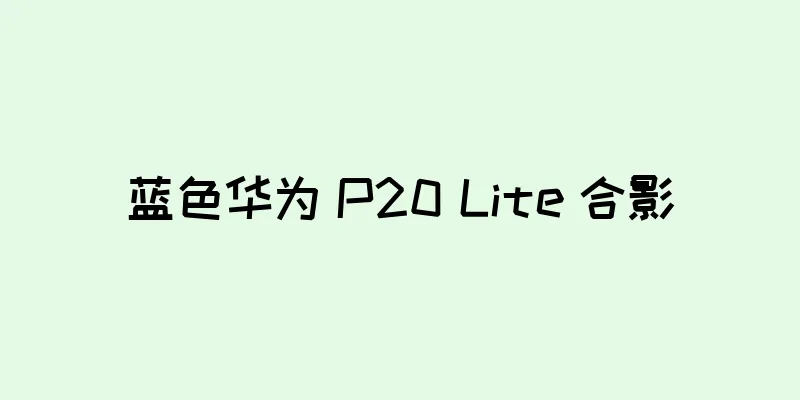 蓝色华为 P20 Lite 合影