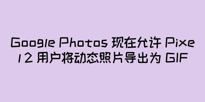 Google Photos 现在允许 Pixel 2 用户将动态照片导出为 GIF