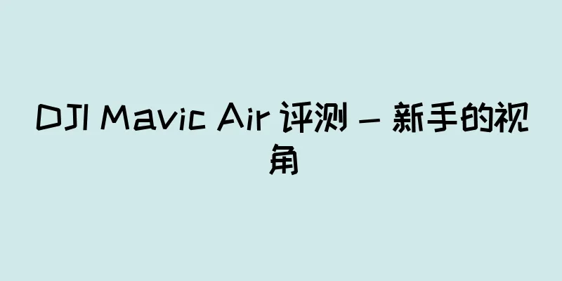 DJI Mavic Air 评测 - 新手的视角