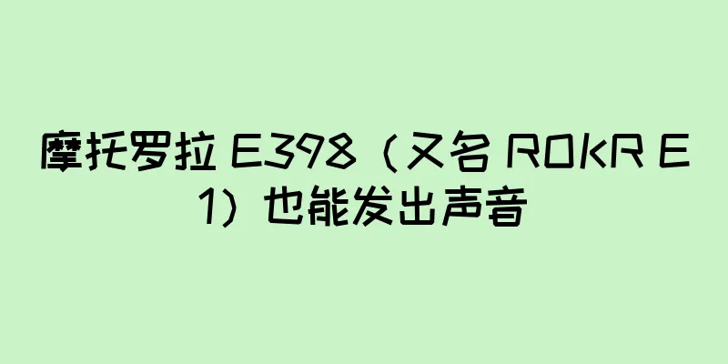 摩托罗拉 E398（又名 ROKR E1）也能发出声音