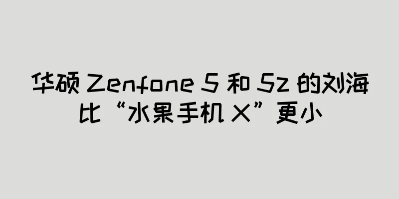 华硕 Zenfone 5 和 5z 的刘海比“水果手机 X”更小