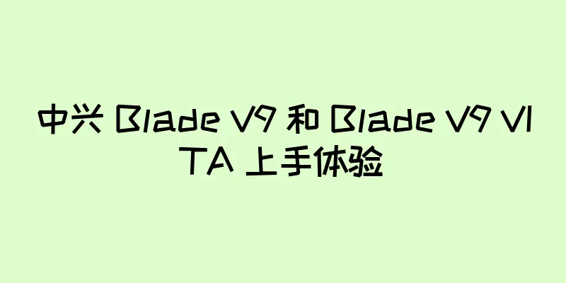 中兴 Blade V9 和 Blade V9 VITA 上手体验
