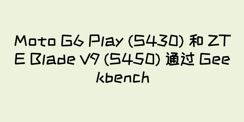 Moto G6 Play (S430) 和 ZTE Blade V9 (S450) 通过 Geekbench