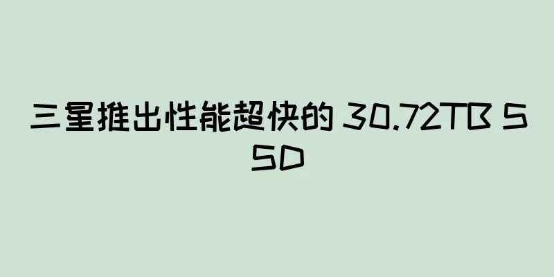 三星推出性能超快的 30.72TB SSD