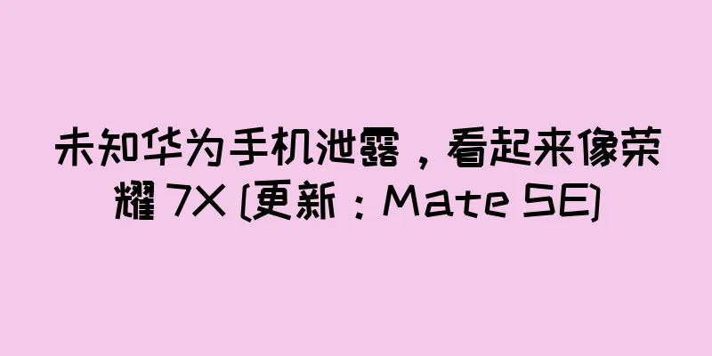 未知华为手机泄露，看起来像荣耀 7X [更新：Mate SE]