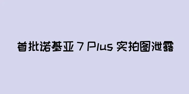 首批诺基亚 7 Plus 实拍图泄露